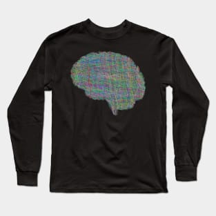 rainbow abstract neurodivergent anxiety brain Long Sleeve T-Shirt